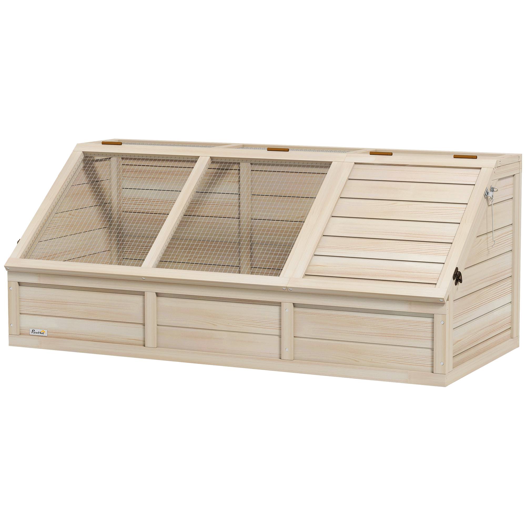 Enclos pour tortue bois naturel 120 x 55 x 50 cm - PANGIVO - Image 2