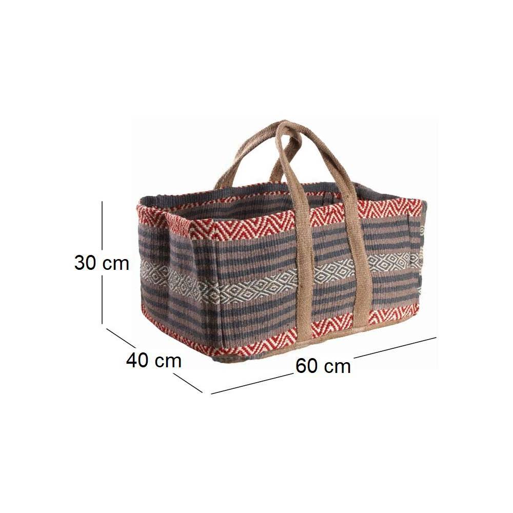 Aubry Gaspard - Sac à bûches en toile de jute épaisse Pampa - Imagen 3