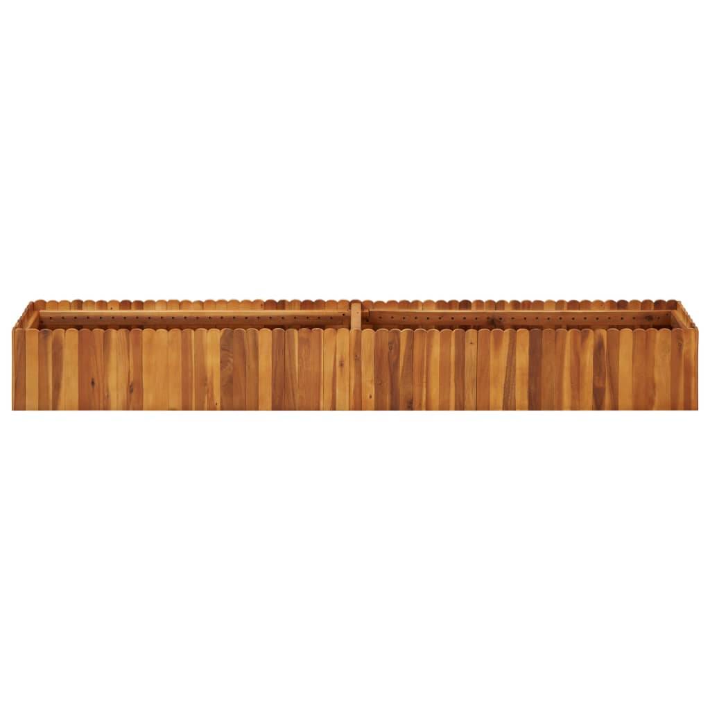 Helloshop26 - Jardinière lit surélevé plantes fleurs jardin 200 x 30 x 25 cm bois massif d'acacia - Imagen 2