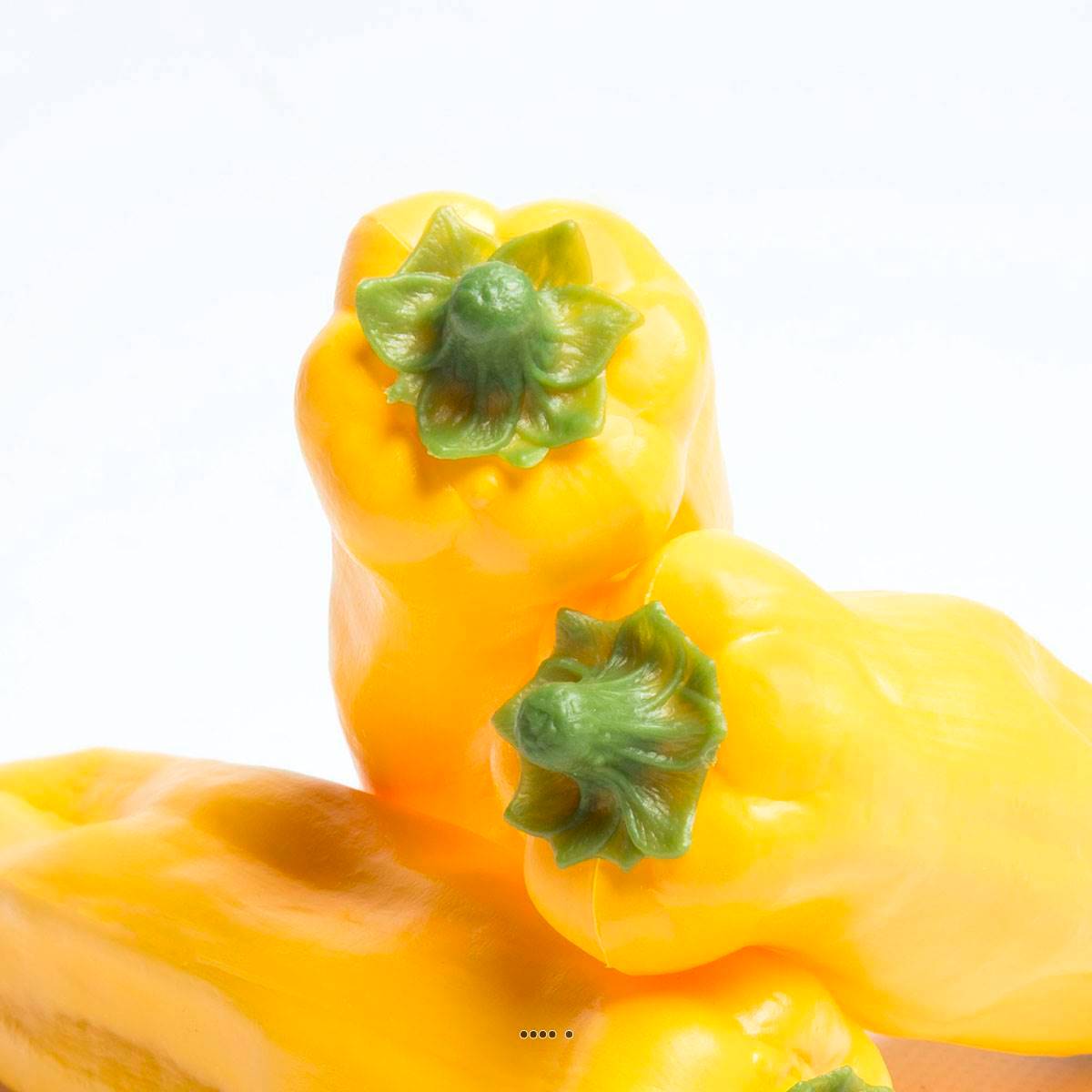 Piment jaune artificiel en lot de 3 en Plastique soufflé L 160x40 mm - Image 3