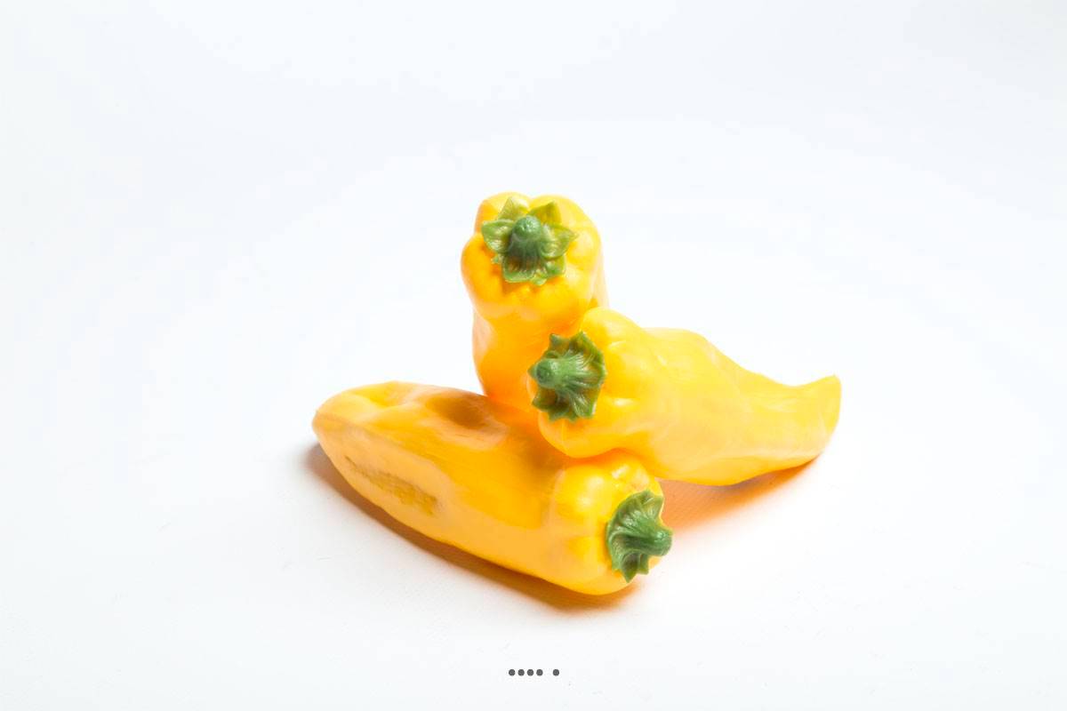 Piment jaune artificiel en lot de 3 en Plastique soufflé L 160x40 mm - Image 1