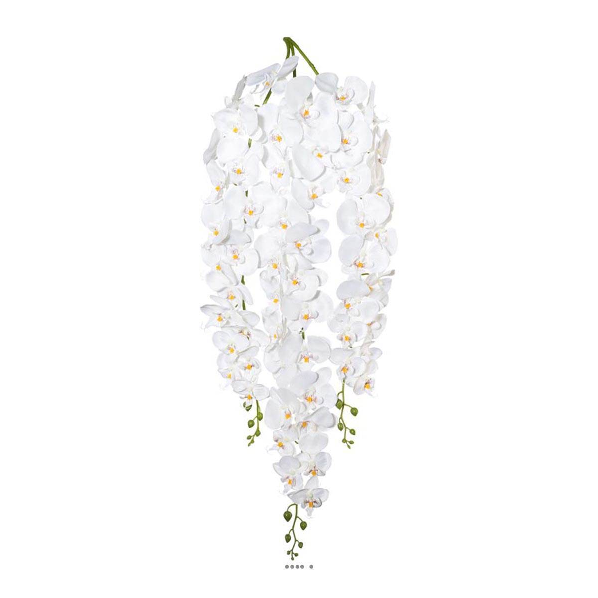 Artificielles - Orchidee artificielle en retombee L 110 cm 3 hampes 50 fleurons - Imagen 1