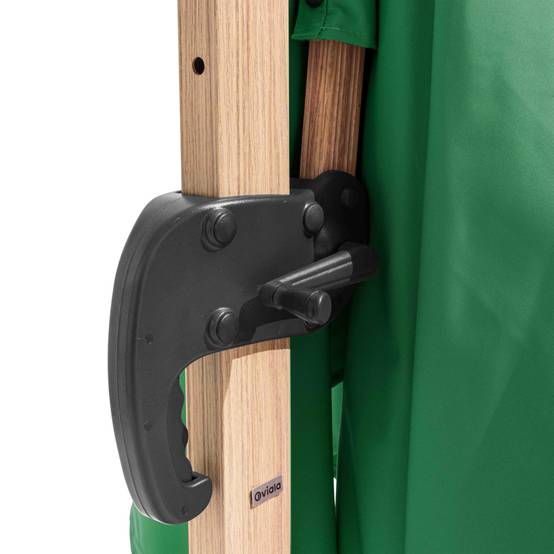 Oviala - Parasol déporté 3x3m et dalle à lester sur roues effet bois cactus Brescia - Oviala - Imagen 3