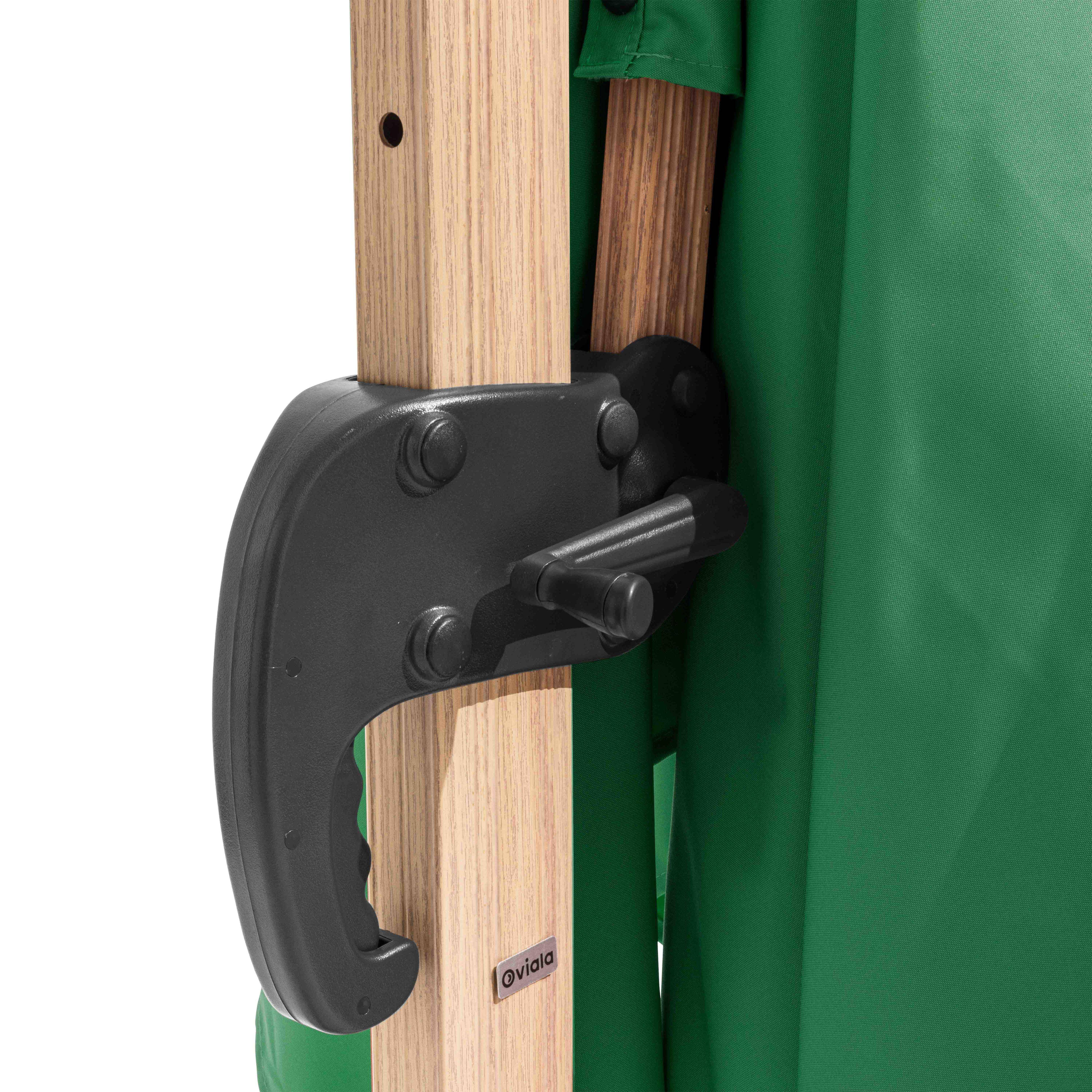 Oviala - Parasol déporté 3x3m et dalle à lester sur roues effet bois cactus Brescia - Oviala - Imagen 3
