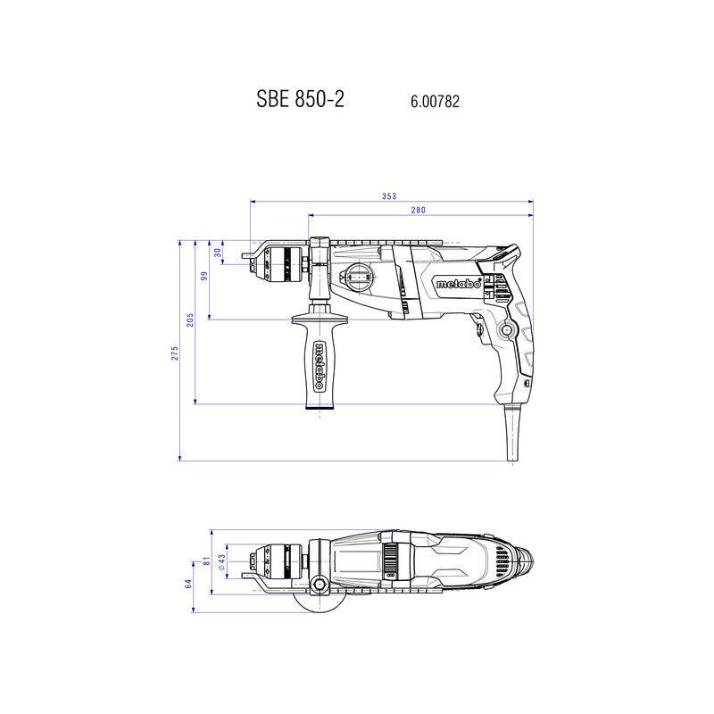 Metabo - Perceuse à percussion - SBE 850-2 - Coffret - Imagen 4