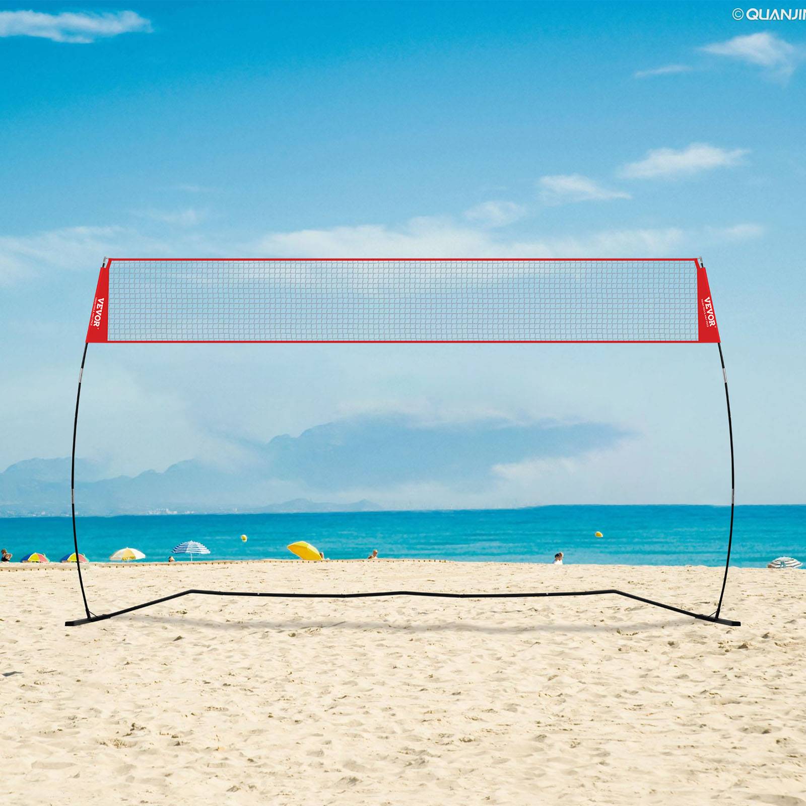 Vevor - VEVOR Filet d'entraînement de volley-ball autoportant 14 ft, hauteur réglable 7,4–8 ft, portable avec sac de transport. - Image 8