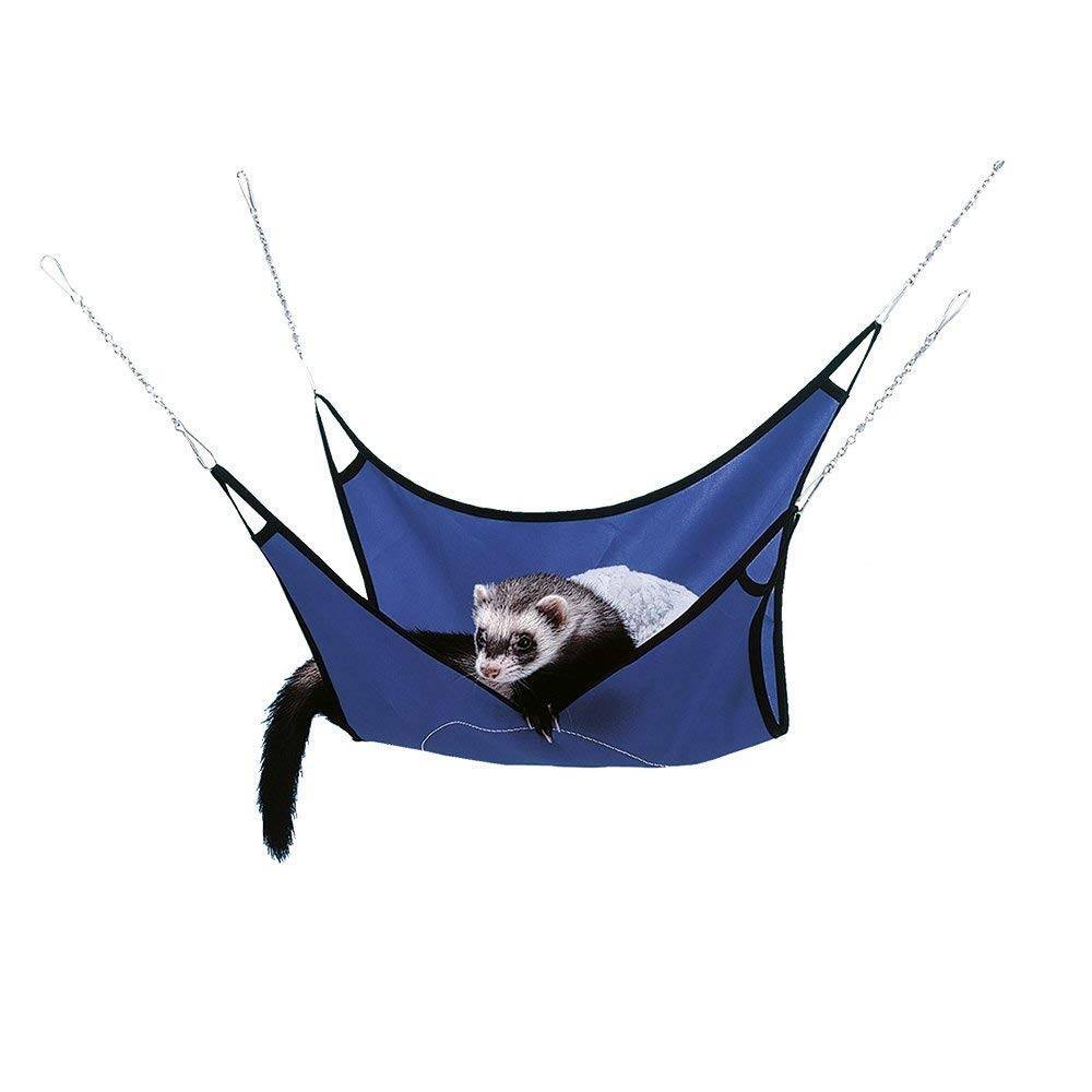 Hamac en tissu bleu  42 x 42 cm pour Furets - Image 7
