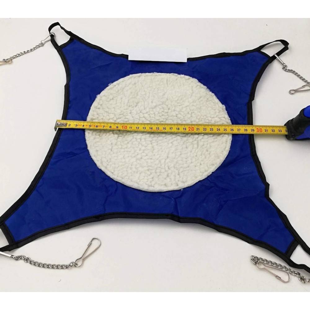 Hamac en tissu bleu  42 x 42 cm pour Furets - Image 6