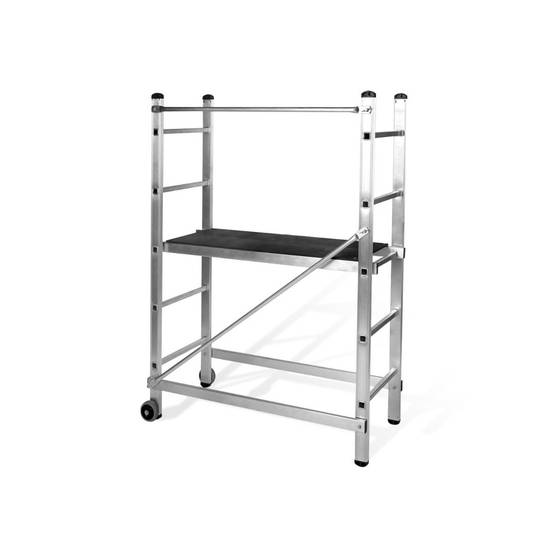 Echafaudage roulant Hauteur 3m - Échelle Échafaudage de Travail Aluminium Charge 120Kg - Travaux Bricolage Chantier Jardin VITO - Imagen 3