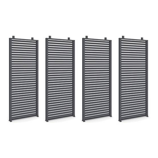 Pergola édition collector persienne toit rétractable 3x4M 4 pans modulables gris anthracite - Image 5