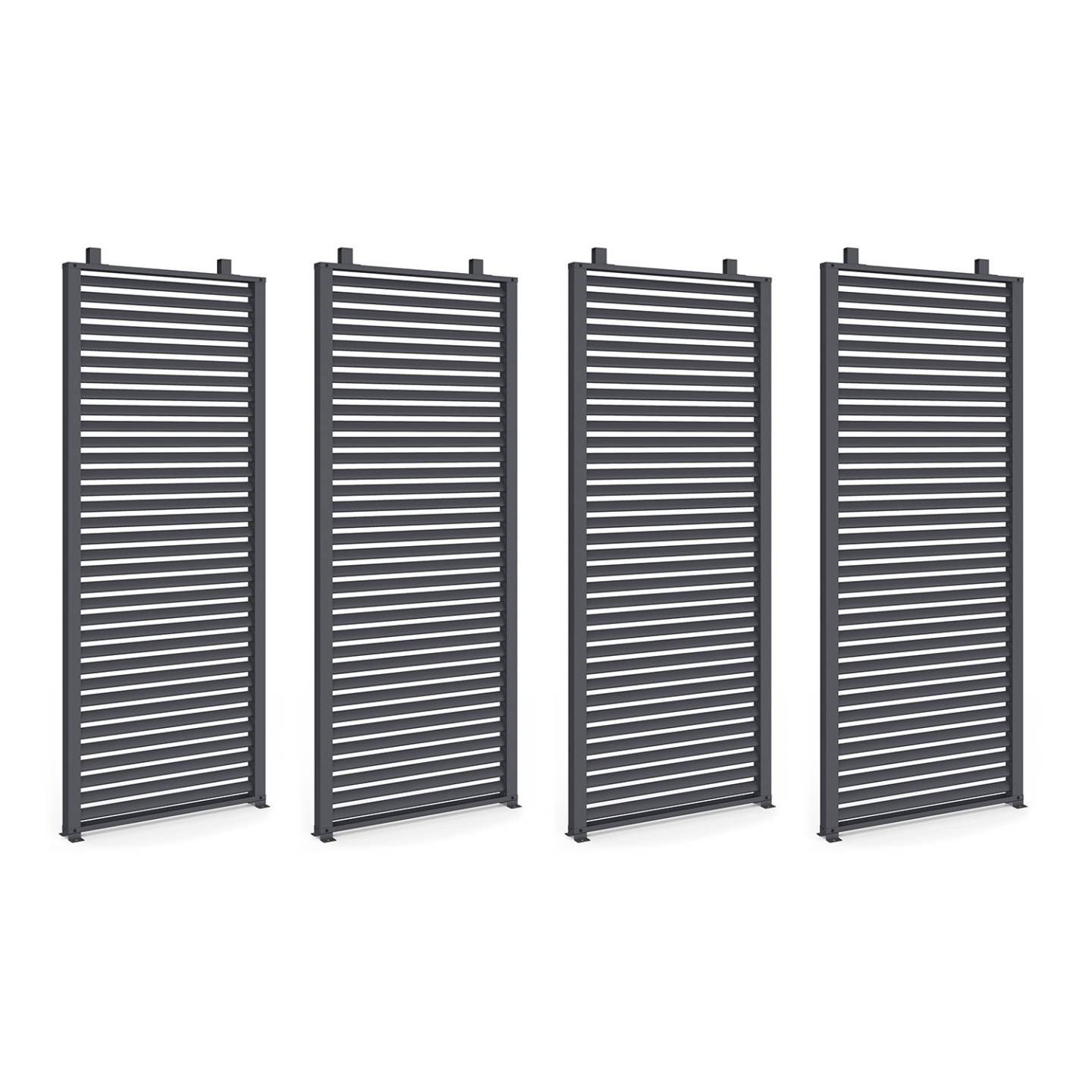 Pergola édition collector persienne toit rétractable 3x4M 4 pans modulables gris anthracite - Image 5