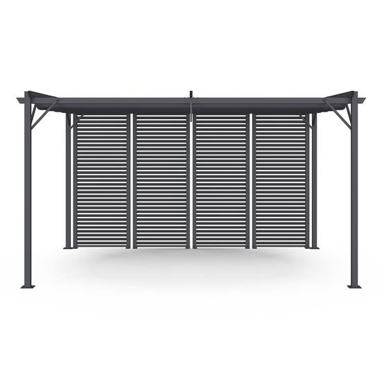 Pergola édition collector persienne toit rétractable 3x4M 4 pans modulables gris anthracite - Image 3
