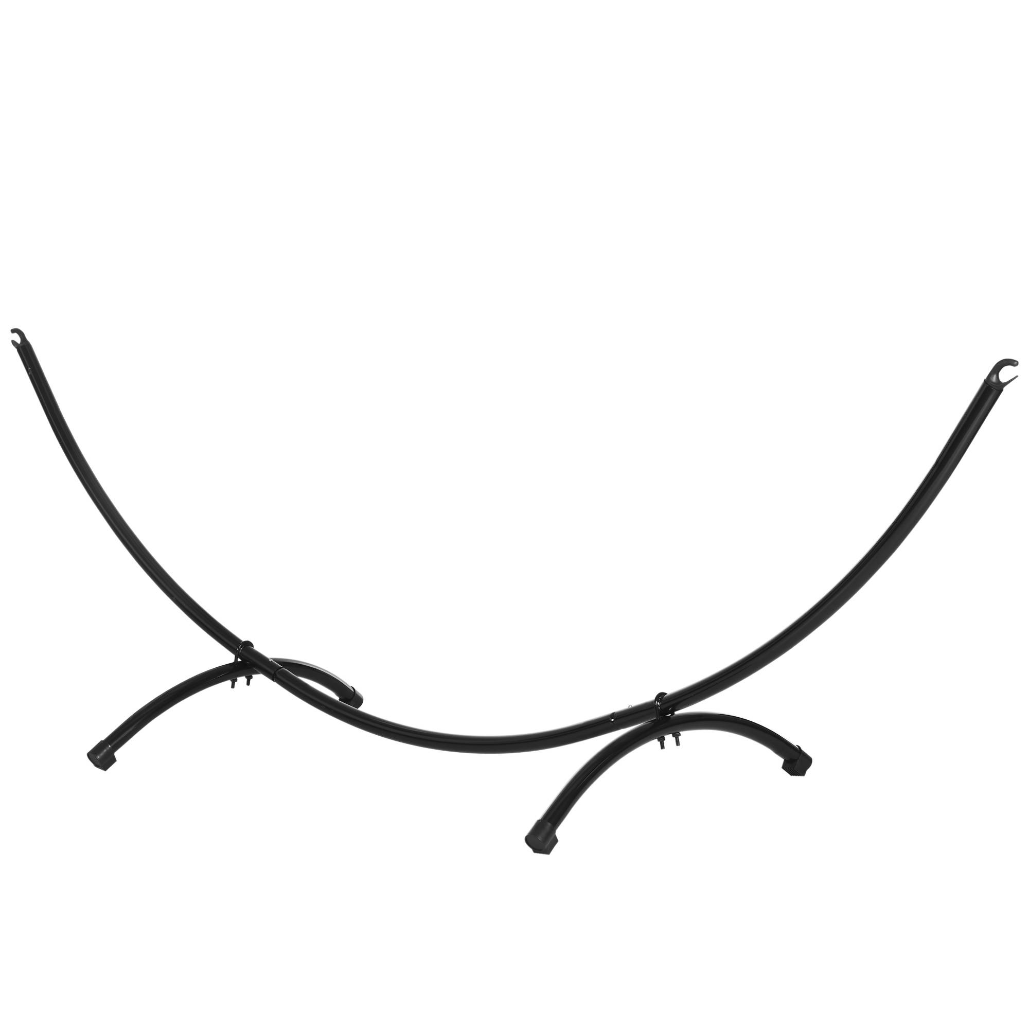 Support de hamac acier noir 300 x 90 x 100 cm - PANGIVO - Image 2