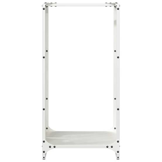 Stockage Bois Vertical en Acier Blanc, Colonne de Rangement 80 cm – ComfortXL Outdoor Living - Image 5