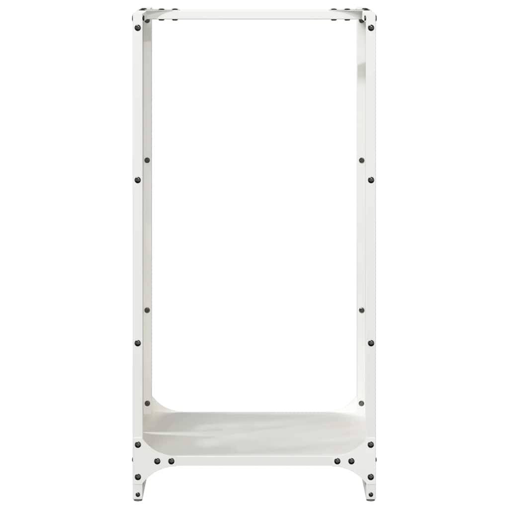 Stockage Bois Vertical en Acier Blanc, Colonne de Rangement 80 cm – ComfortXL Outdoor Living - Image 5