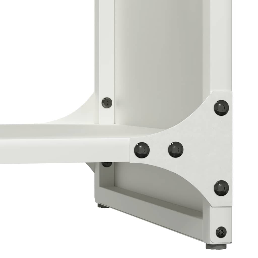 Stockage Bois Vertical en Acier Blanc, Colonne de Rangement 80 cm – ComfortXL Outdoor Living - Image 8