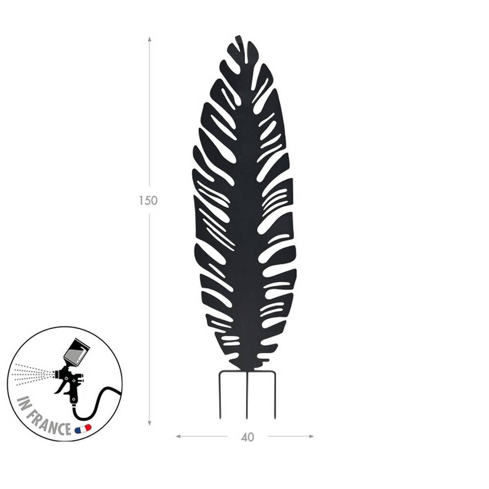Louis Moulin - Déco en métal à planter Feuille - 40x130 cm - anthracite Louis Moulin - Image 2