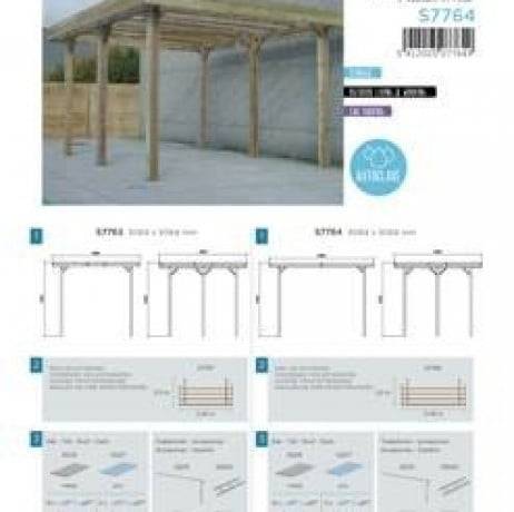 CARPORT BASE 4x5 H 4m, Ancrage Aucun, Panneaux de toit Métal - Imagen 4