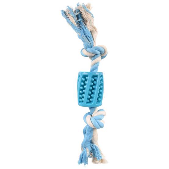jeux Tuyau + corde bleu 30 cm, LINDO. en TPR, pour chien - Image 1