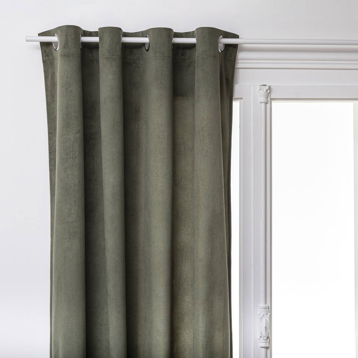 Lot de 2 Rideaux à  œillets 140 x 260 cm Lilou Vert Kaki - Image 2