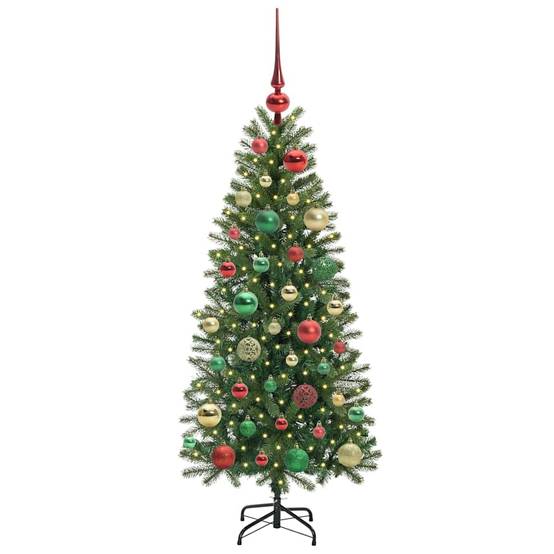 Sapin de Noël | Arbre de Noël artificiel avec 150 LED Vert 120 cm PE et PVC Maison Chic - Image 3