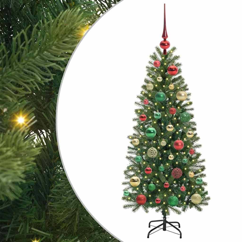 Sapin de Noël | Arbre de Noël artificiel avec 150 LED Vert 120 cm PE et PVC Maison Chic - Image 1
