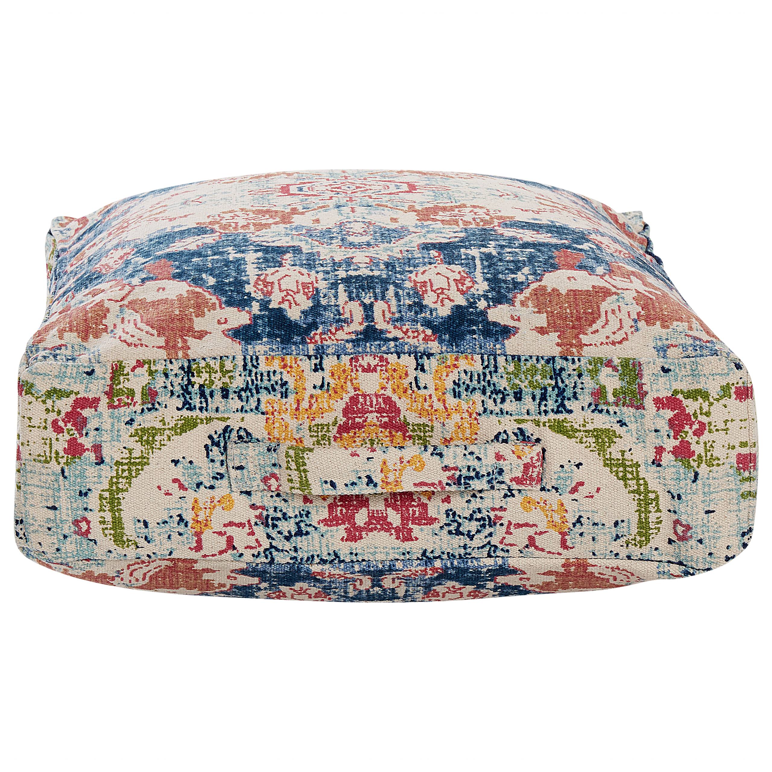 Beliani - Coussin de sol Coton Multicolore OUED - 50x50x20- Beliani - Image 4
