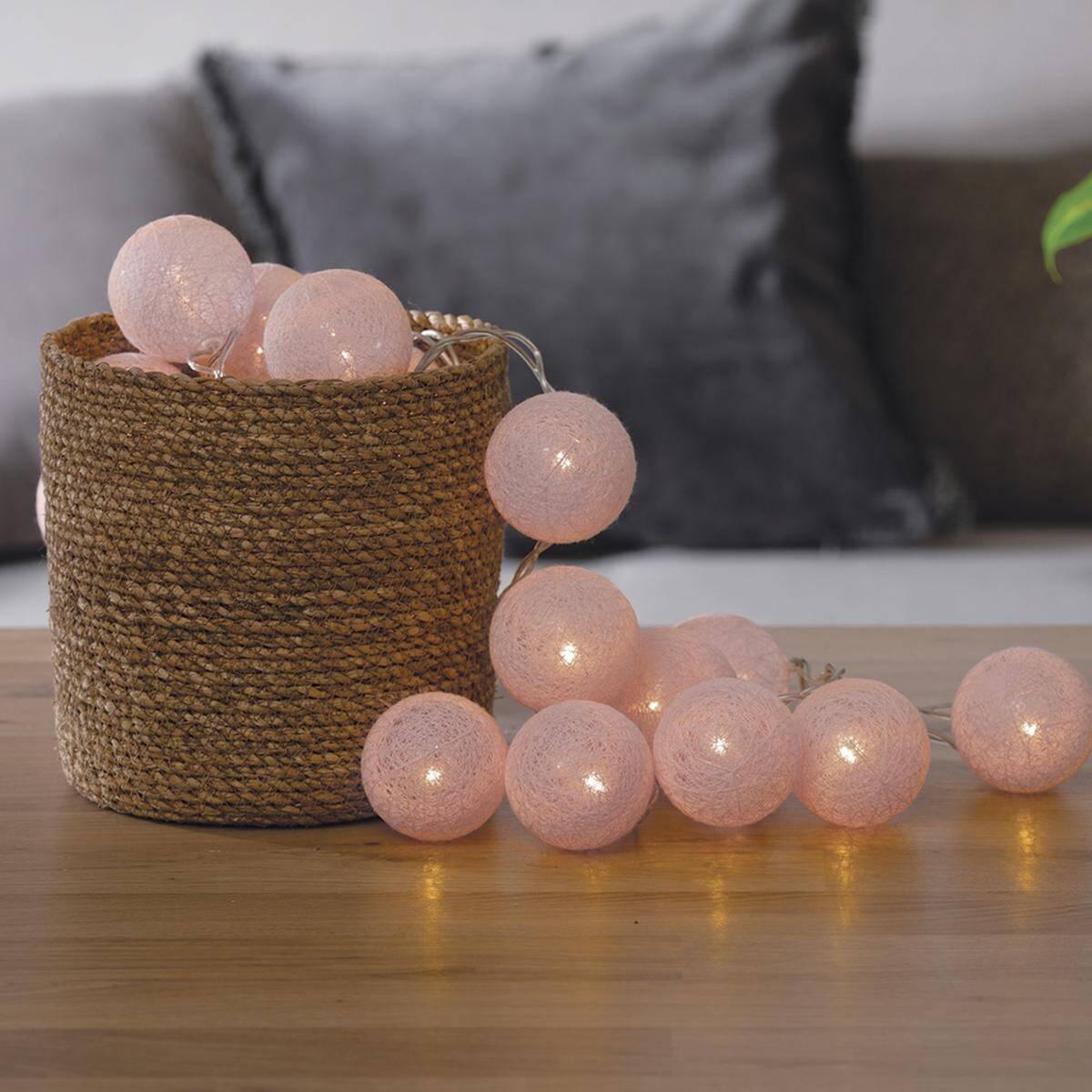 Atmosphera - Guirlande LED secteur rose L435cm - Atmosphera Créateur d'intérieur - Image 1