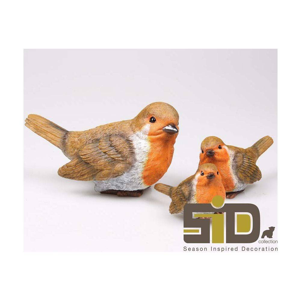 Farmwood Animals - Oiseau rouge-gorge en résine (Lot de 2) - Imagen 2