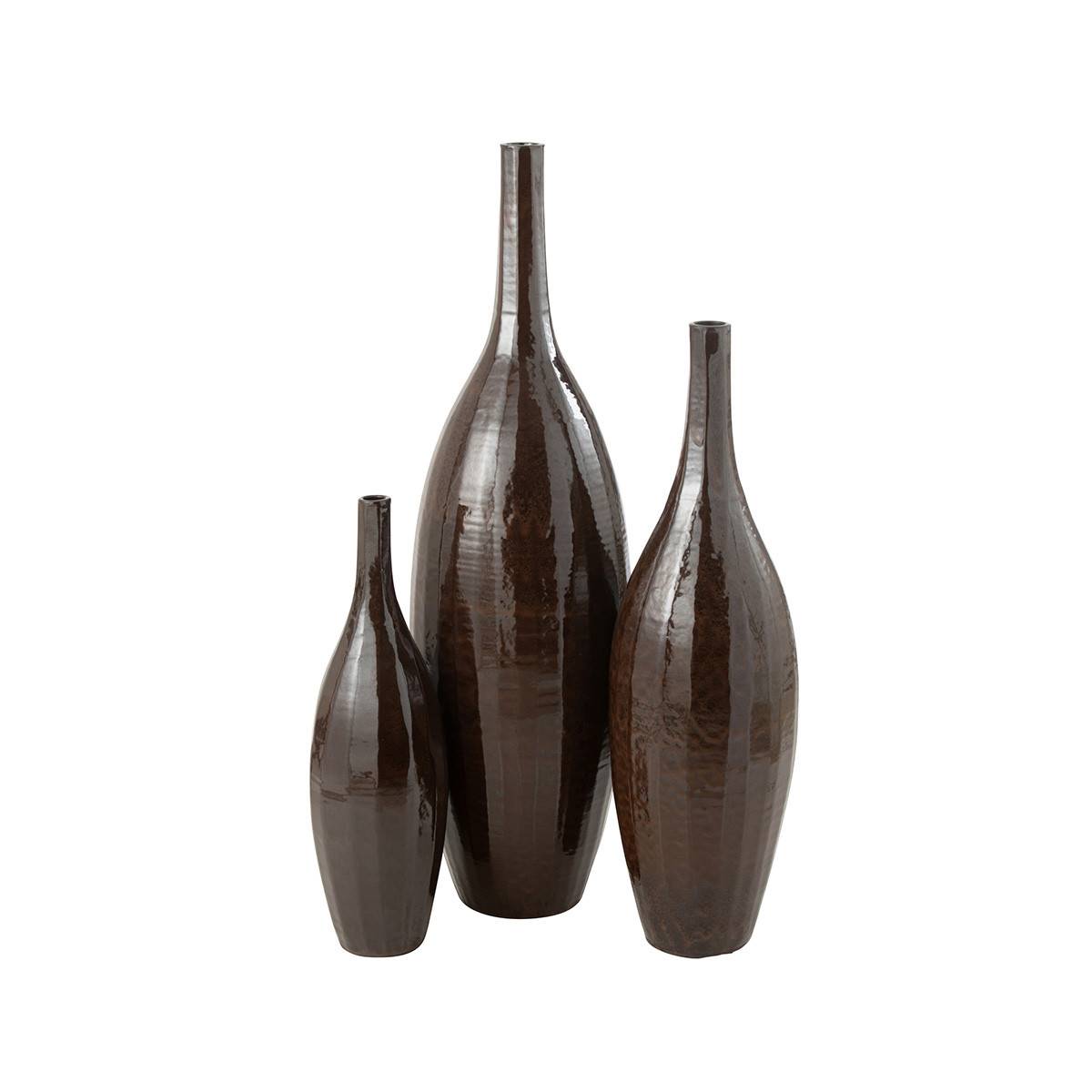 J-Line - Vase Bouteille en Terre Cuite "Terra" 70cm Marron - Image 2