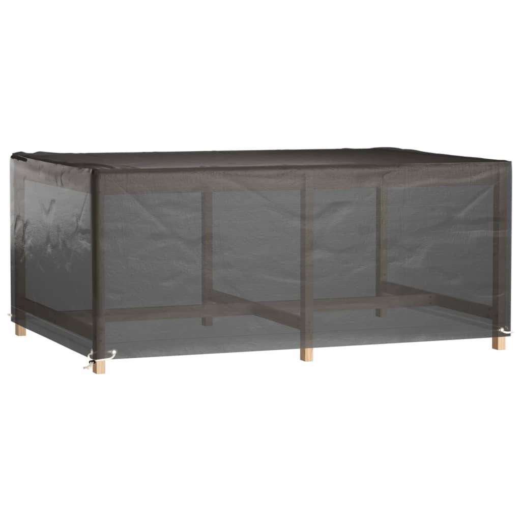 2 pcs Housses salon de jardin - Housses de protection 8œillets 180x122x75cm rectangulaire - Image 2