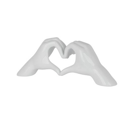 Sculpture Mains Coeur finition Blanc Collection INITIAL MAGNETICLAND - Image 3