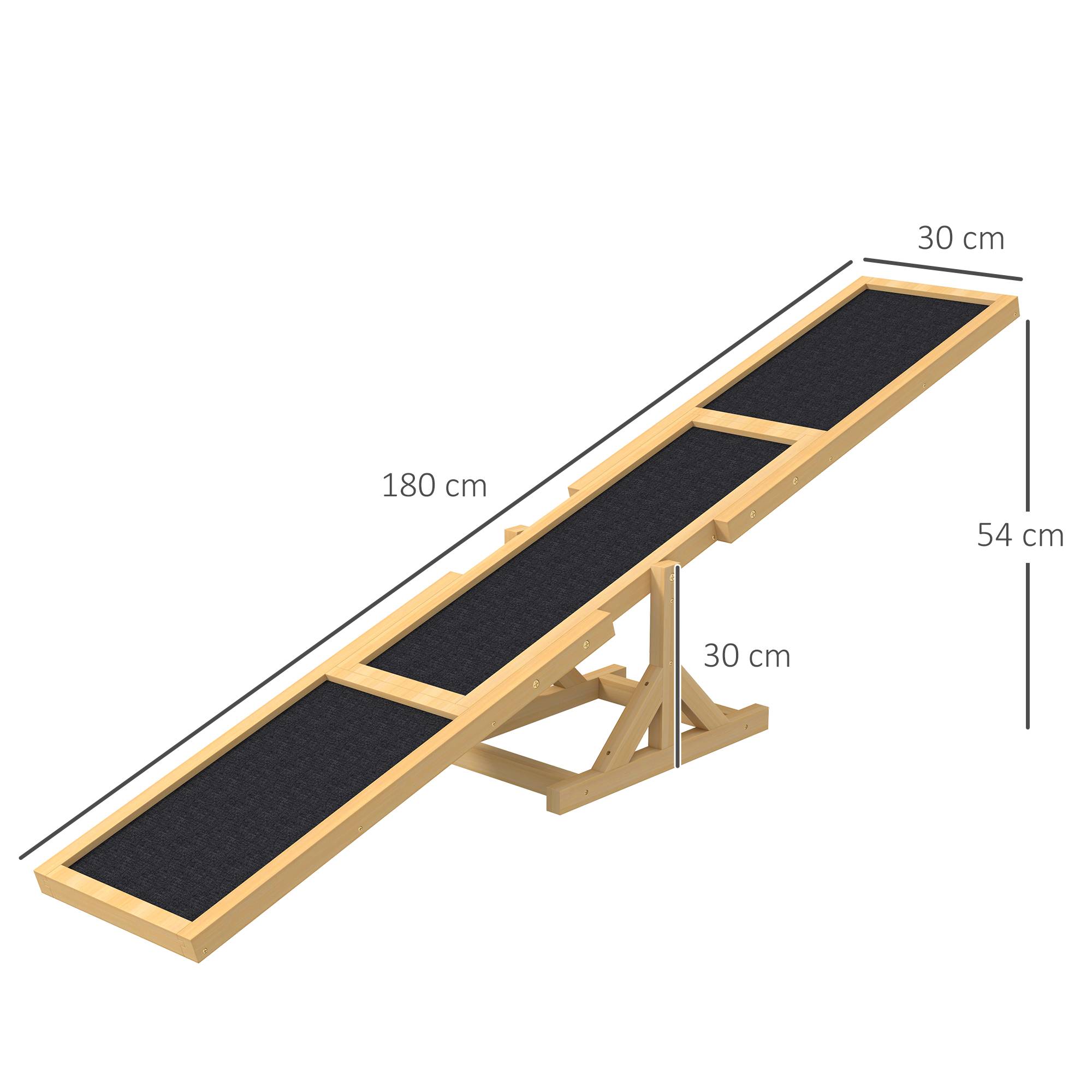 Bascule d'agilité pour chien bois naturels 180 x 30 x 30 cm - PANGIVO - Image 5