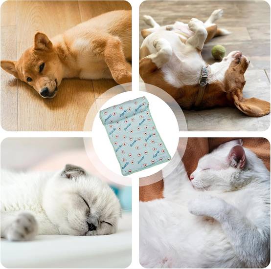 Tapis rafraîchissant pour chien & chat - Soie glacée instantanée - Lavable & portable - Idéal été - Living123 - Image 5