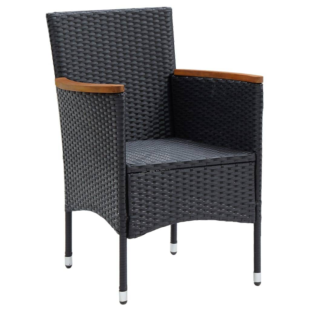 Vidaxl - Ensemble à manger de jardin 5 pcs Noir vidaXL 3068739 - Imagen 4