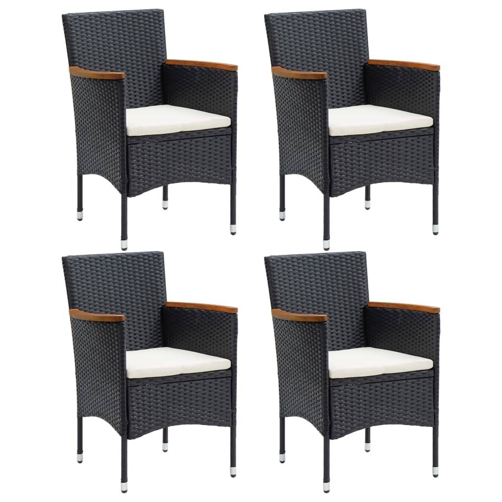 Vidaxl - Ensemble à manger de jardin 5 pcs Noir vidaXL 3068739 - Imagen 2
