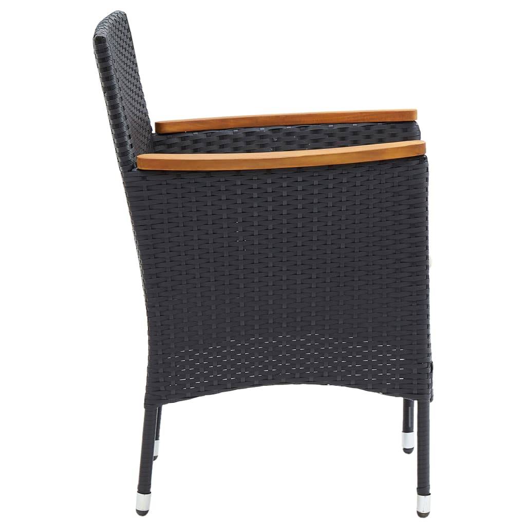 Vidaxl - Ensemble à manger de jardin 5 pcs Noir vidaXL 3068739 - Imagen 5
