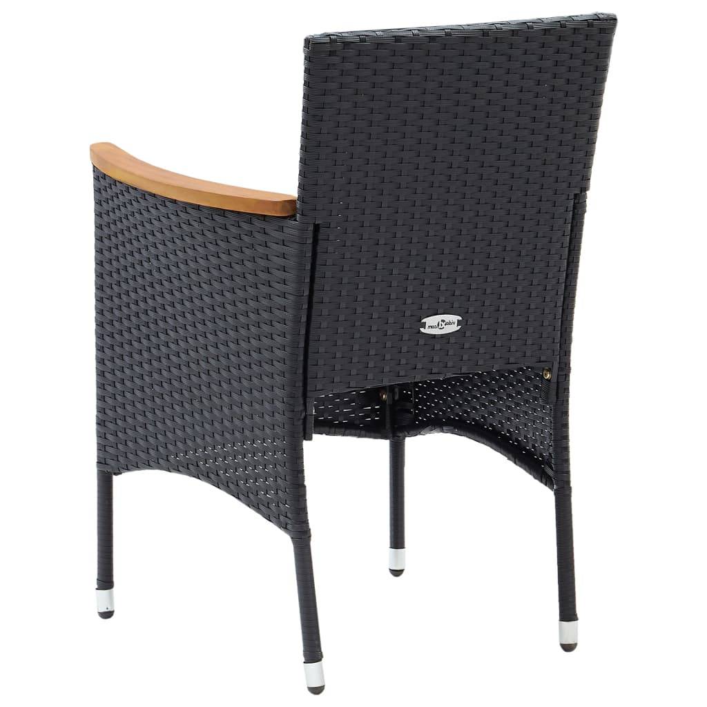 Vidaxl - Ensemble à manger de jardin 5 pcs Noir vidaXL 3068739 - Imagen 6