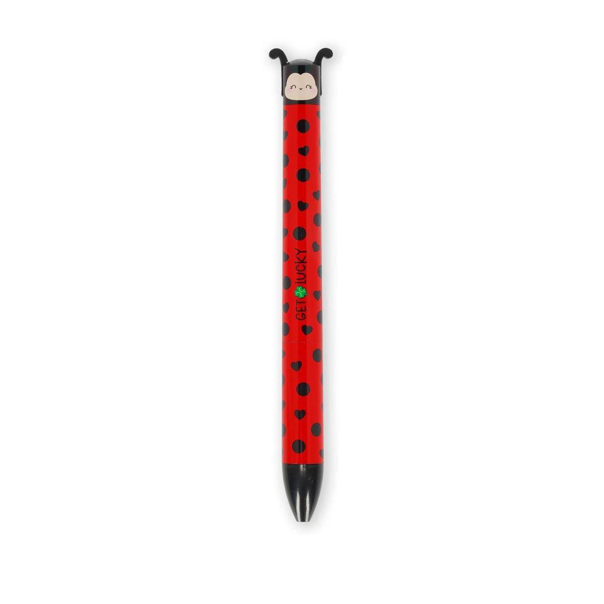 Papeterie LEGAMI Stylo Click&Clack bicolore - motif Ladybug
