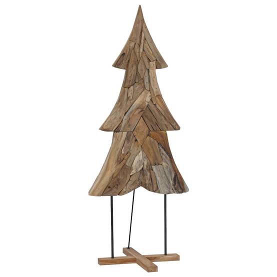 Arbre de Noël design en bois de teck massif pour décoration intérieure 180 cm – ComfortXL Outdoor Living - Image 2