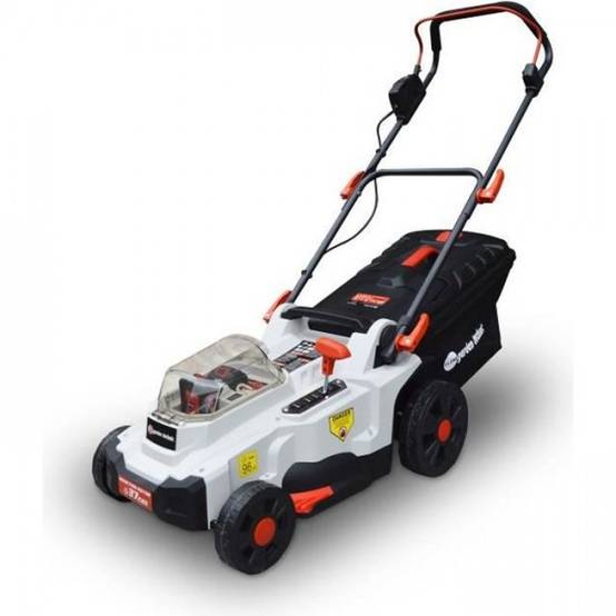 Elem Garden Technic - Tondeuse a Gazon a batterie 37cm 40V (2x 20V 2Ah) - Moteur induction - Fonction mulching- TDE40V37-LI2BF - Image 1