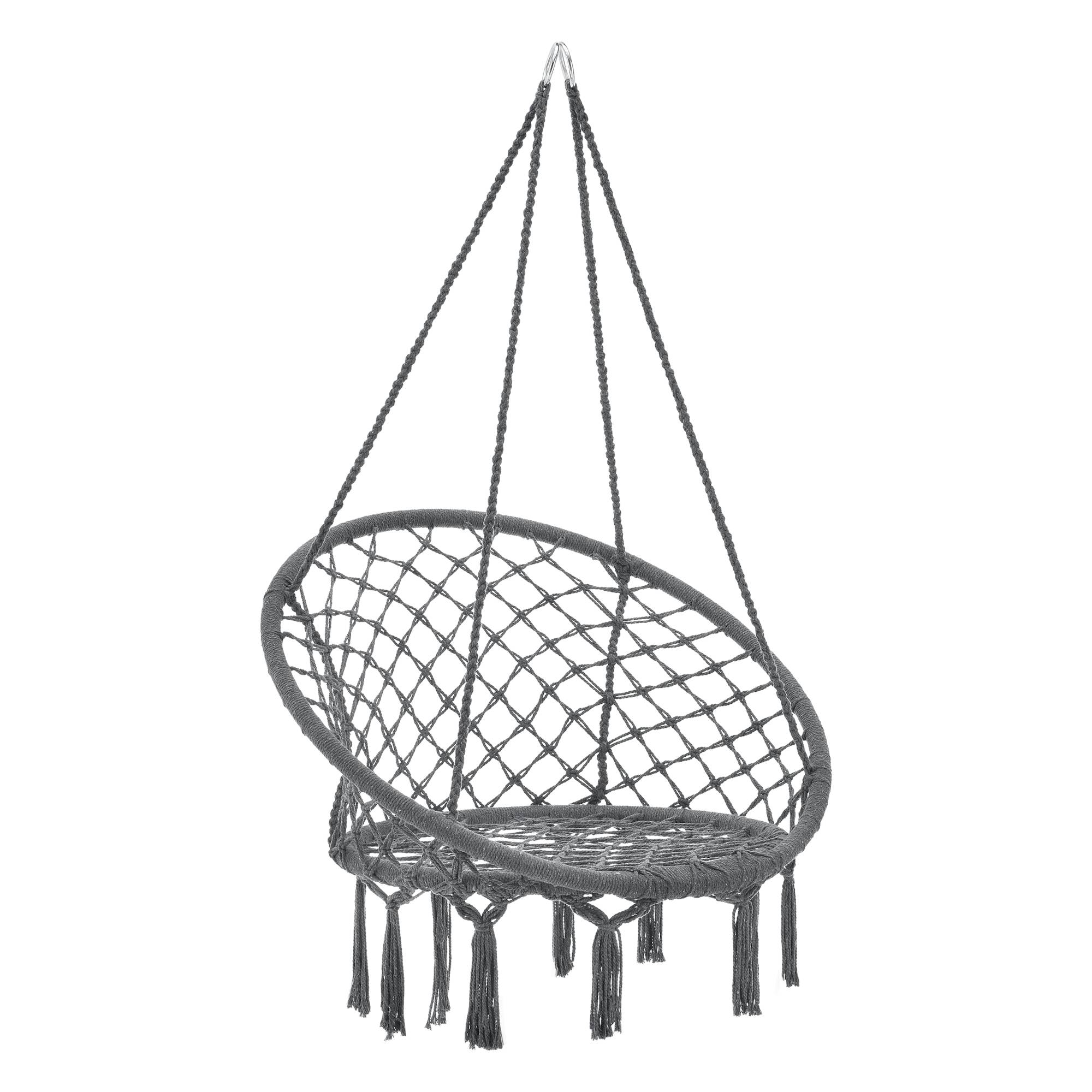 Casa.Pro - Siège Rond Hamac Tampico avec 4 Cordes d'attache Gris Foncé [casa.pro] - Imagen 1