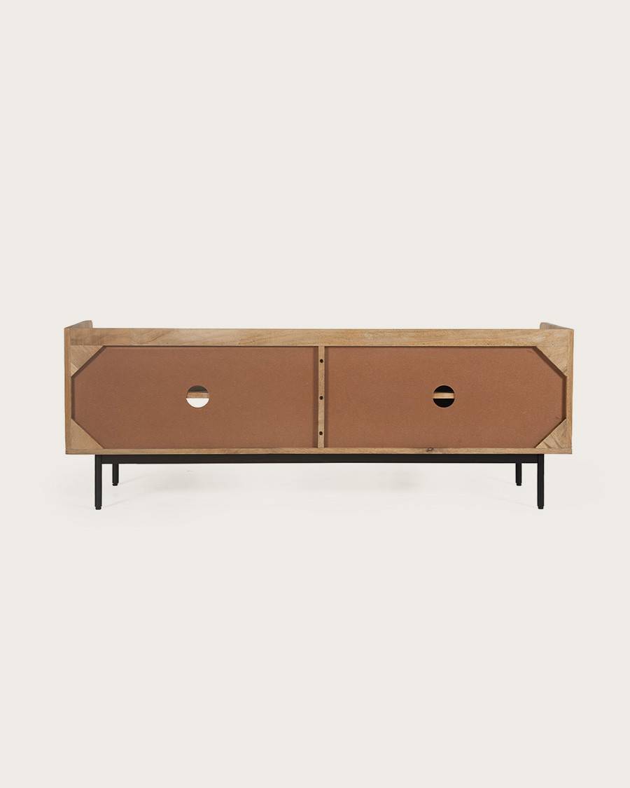 Kali - Meuble en manguier et cannage 140 cm - UNIQKA - Imagen 6