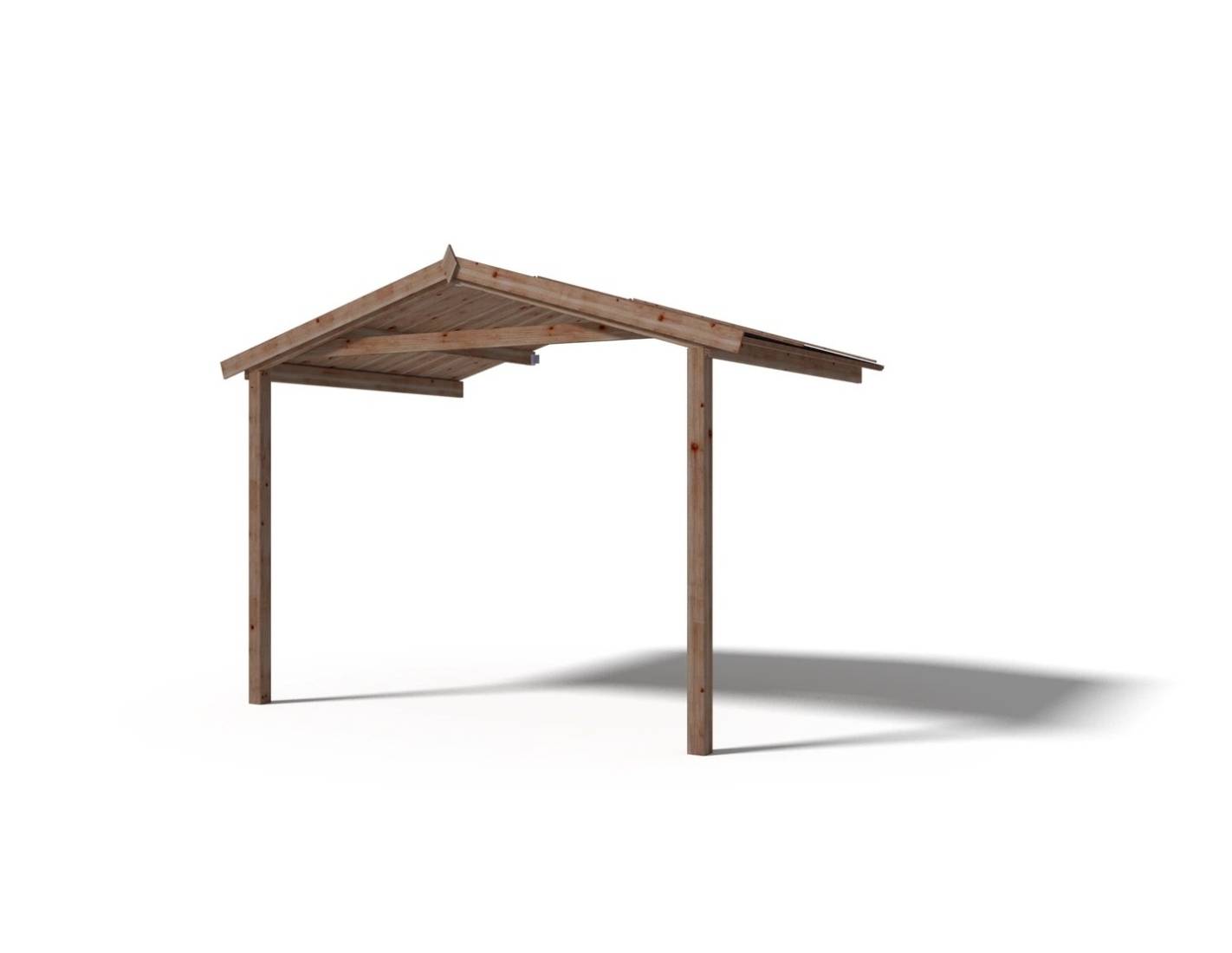 Altanka - Avant-toit en bois 3x2m pour le chalet de jardin 3m, traité, marron - DOM146 - ALTANKA - Imagen 1
