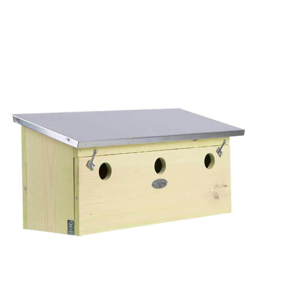 animallparadise - Appartement pour moineaux, horizontal, en bois pin, zinc, pour oiseaux. - Imagen 9
