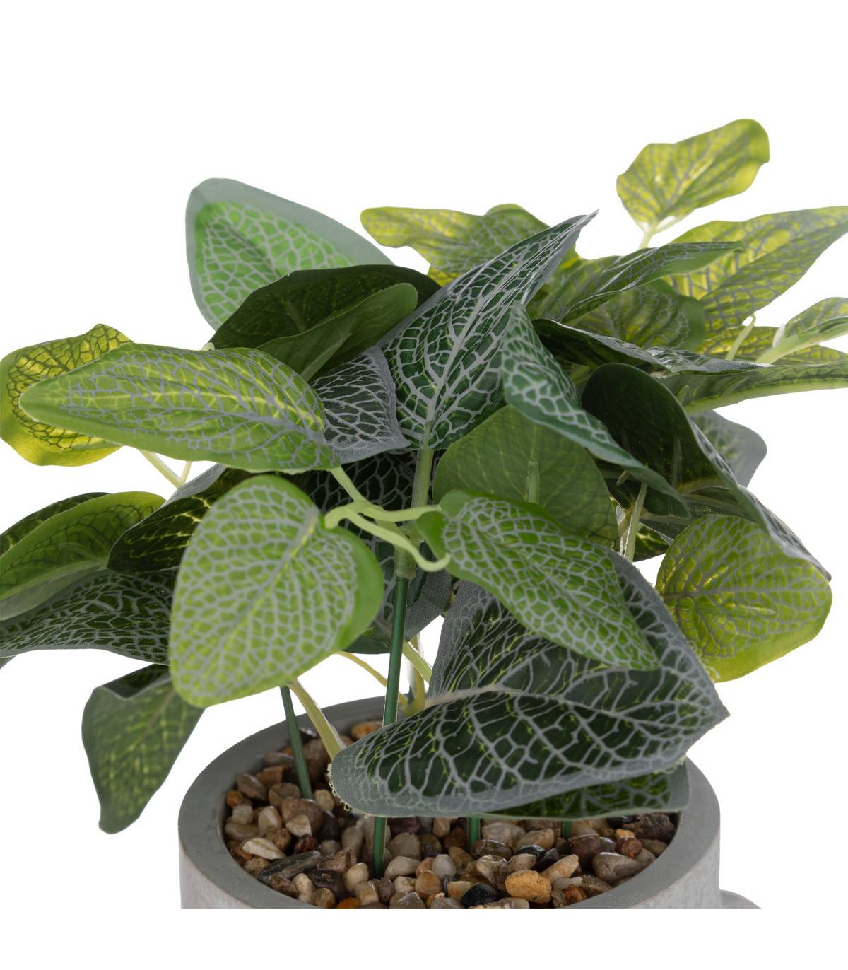 Plante artificielle Visage pot Gris clair H 26 cm - Imagen 2