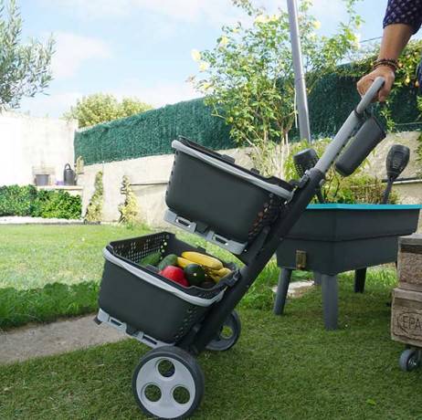 Mv Industries - Chariot Kaba pour Kajo 15L + 2 paniers 15 litres New, Couleur Vert Olive/Vert Amande - Imagen 3