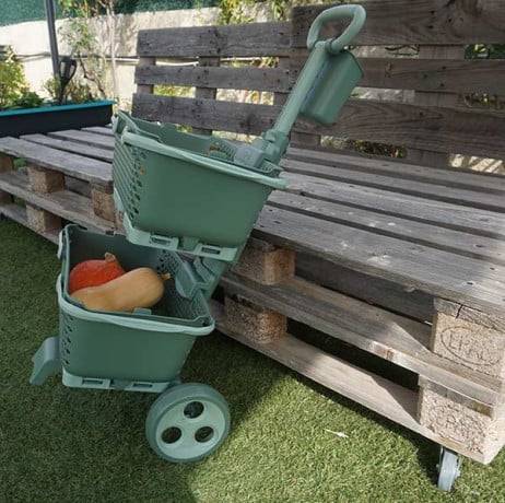 Mv Industries - Chariot Kaba pour Kajo 15L + 2 paniers 15 litres New, Couleur Vert Olive/Vert Amande - Imagen 5