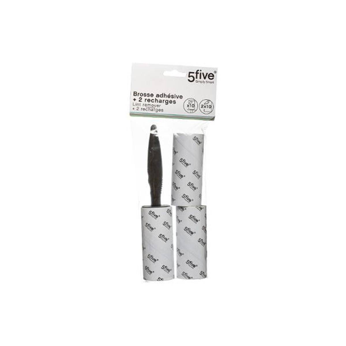 Brosse à Vêtements "2 Recharges" 21cm Gris - Image 3