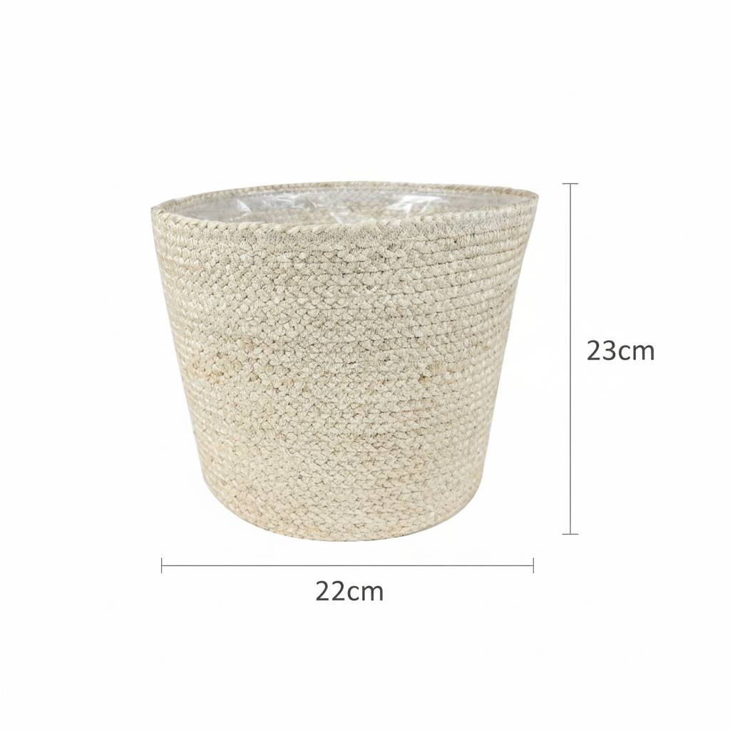 Cache-pot panier tressé - D.22cm x H.19cm - Image 3